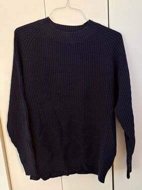 Sailwind Men's Crewneck Knit Sweater - Navy - Large
